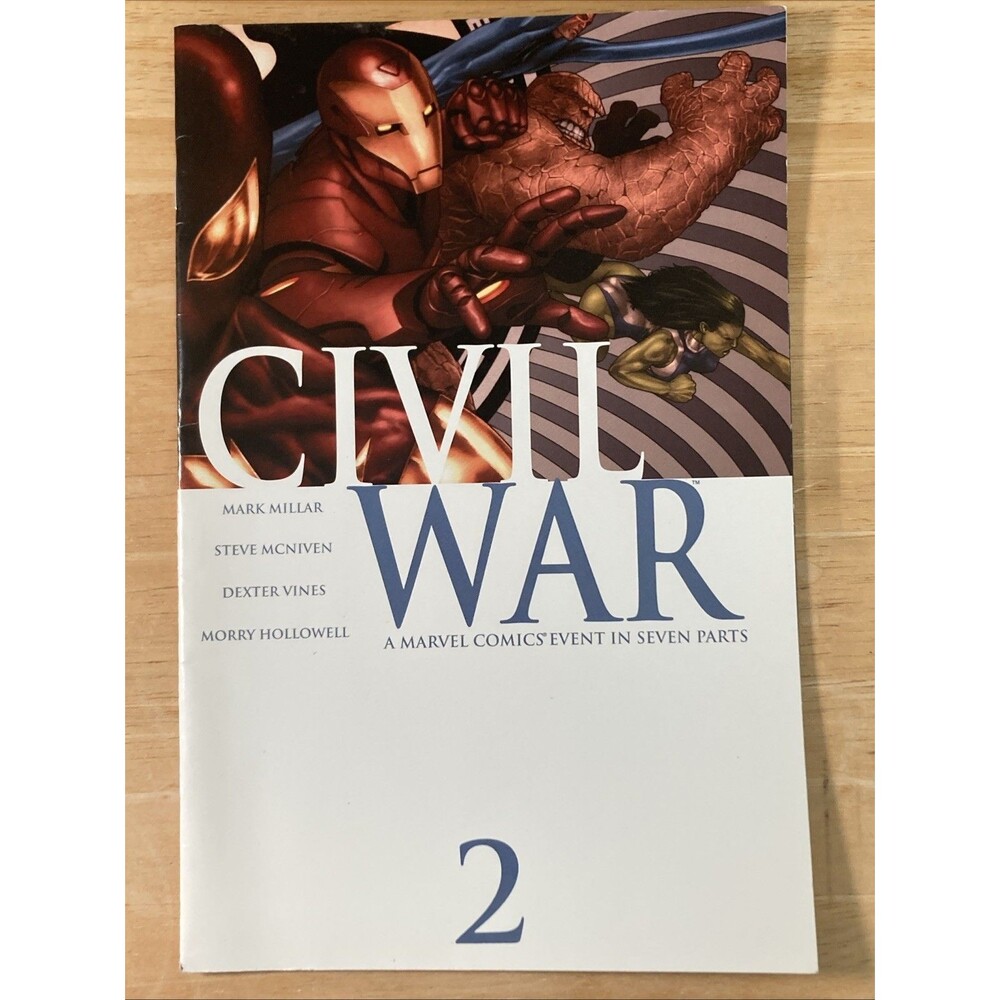 Civil War No. 2 (2006) Marvel Comic Book, Avengers, Spider-man, Wolverine, X-men
